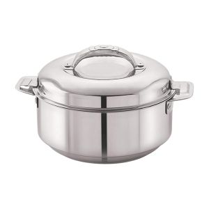 CELLO Maxima Stainless Steel Double Walled Insulated Casserole, (Silver, 2000ml)