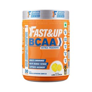 Fast&Up BCAA Advanced - 450 Gms, 30 Servings, (Lime & Lemon Flavour) Informed Sport Certified BCAA that helps in Muscle Recovery & Endurance, BCAA (2:1:1) + Muscle Activators + Electrolytes