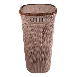 Cello Creta Laundry Bag/Basket with lid, Beige, 50 Ltrs.