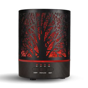 Naturalis Essence of Nature Metal Body Cool Mist Ultrasonic Aroma Diffuser & Humidifier, 4 Timer Setting, 2 Mist Modes & 7 Colour LED Lights (300 ml Tank Capacity)