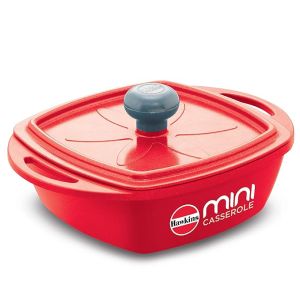 Hawkins Aluminium 0.75 liter Mini Casserole With Lid, Square Series Die-Cast Pan For Cooking, Reheating, Serving And Storing, Red (Mcsr75) Visit the Hawkins Store